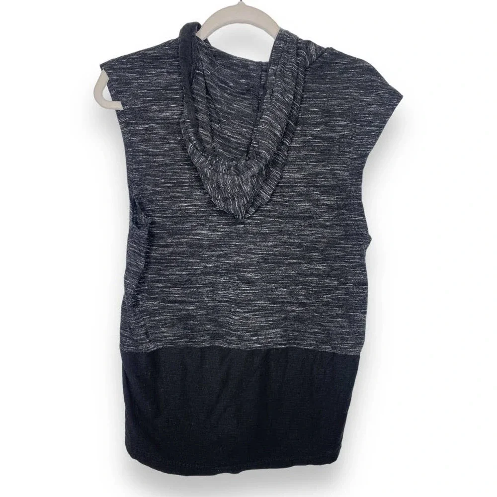 Men's Hard Edge Muscle Tee with Hoodie and Kangaroo Pocket Shirt Small